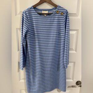 Sail to Sable Long Sleeve Dress Blue Size L